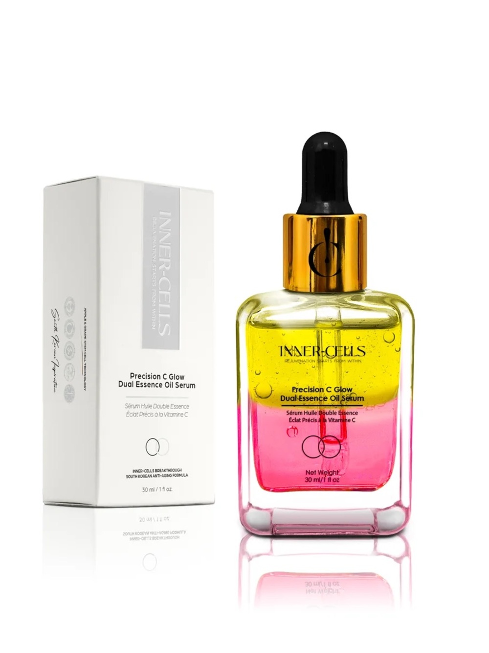 Precision C Glow Dual Essence Oil Serum - Pink & Yellow